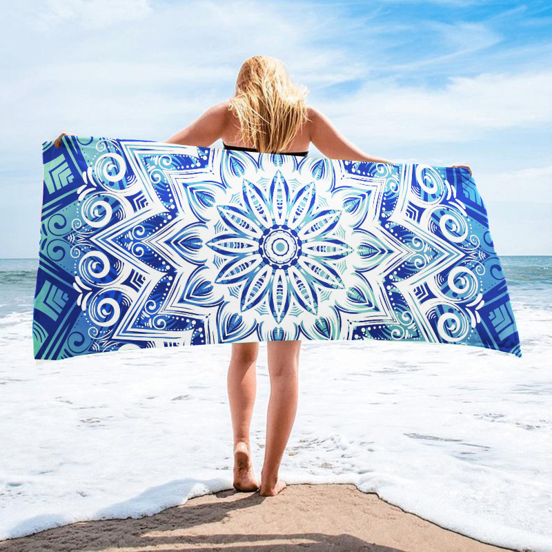 Bedrucktes Surfhandtuch, Strandtuch aus ultrafeinen Fasern, saugfähiges Strandtuch für Erwachsene_voghion.com