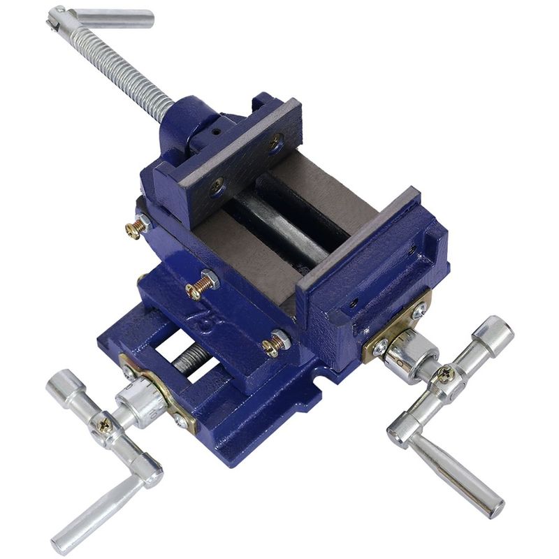 Press Metal 2 Milling Benchtop Press Vise 3inch Way Machine Wood Cross Clamp Vise Working Slide Drill XY Drill_voghion.com