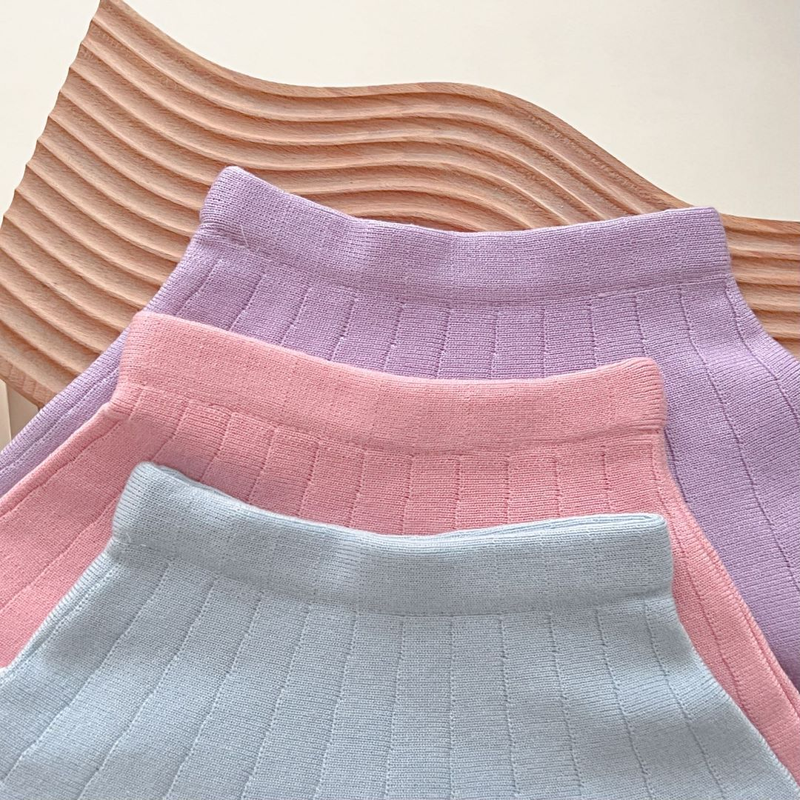 JINYONG Mädchen Neues, gestricktes, zweiteiliges, süßes und modisches Pulloverkleid mit Aufklebern_voghion.com