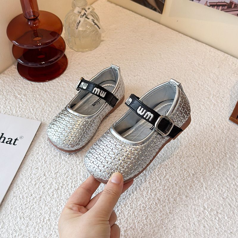 2025 sommer Neue Koreanische Stil Elegante Single Für Kinder, Mädchen Flach Weiche Sohle Vielseitig Leder Schuhe_voghion.com