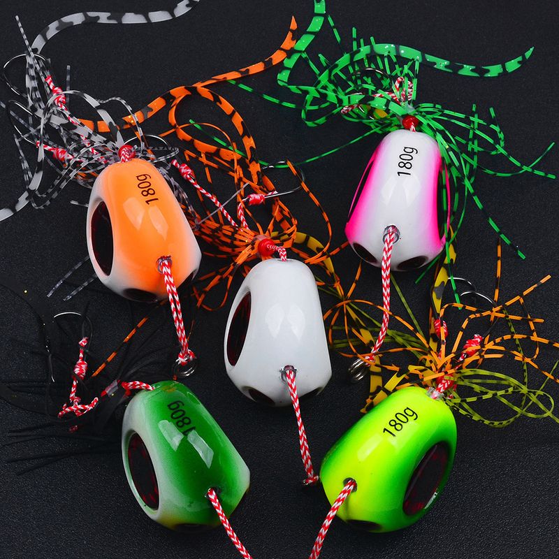 Red Seal Head Lure Bait Sea Fishing Moon Lead Fish Bearded Squid With Double Hooks Luminous Iron Plate_voghion.com