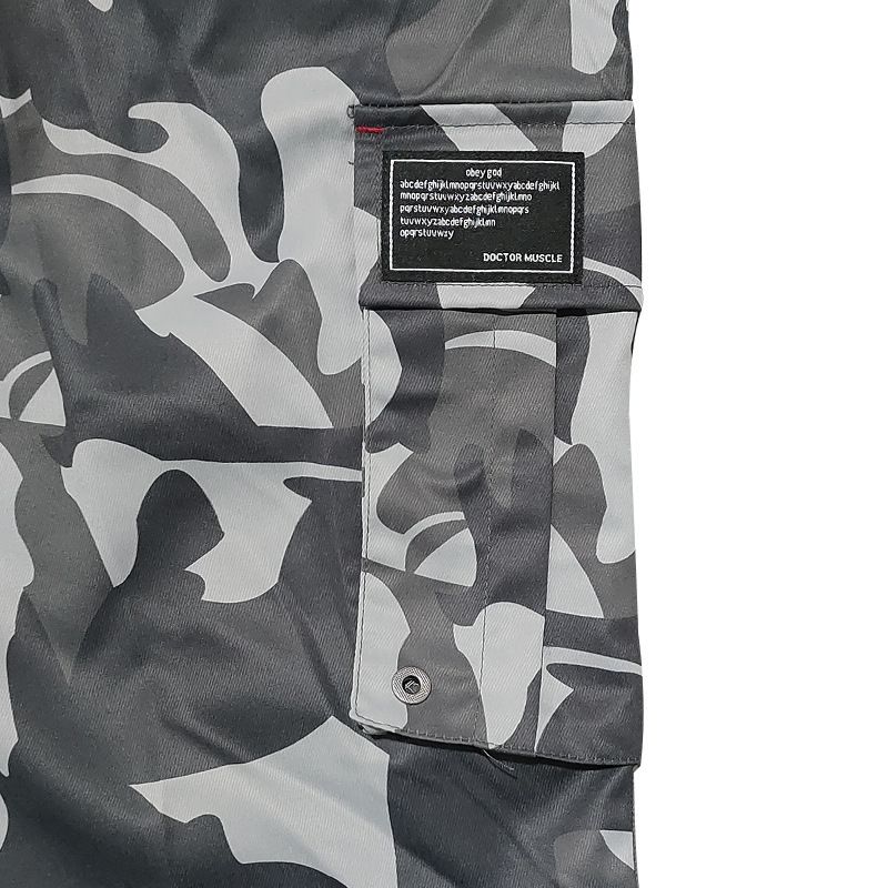 25 Spring Summer New Men's Casual Pants Multi-Pocket Solid Color Loose Jogger Cargo Trousers_voghion.com