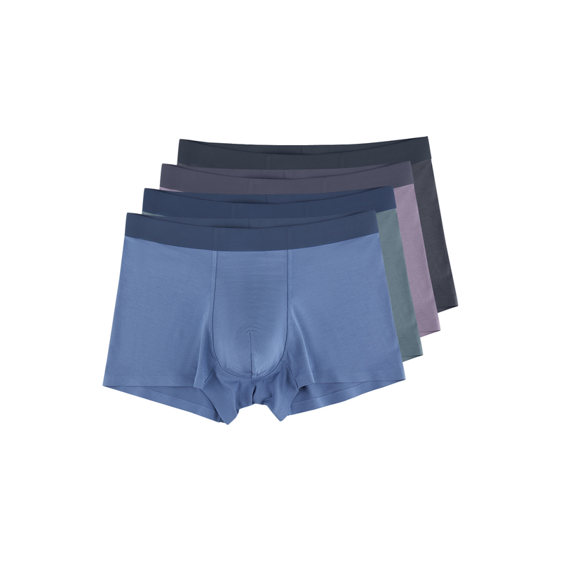 3-Pack Men's 60-count Long-staple Cotton And Silk Boxer Briefs_voghion.com