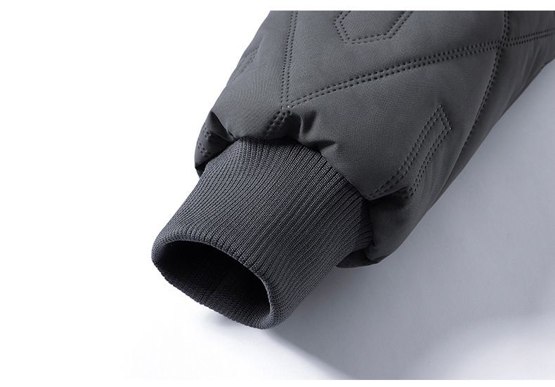 Men's Clothing Contrast Color Stitching Plus Velvet Winter Fleece-Lined Color Block Stand Collar Jacket - Stylish Unisex Casual Coat For Cold Weather_voghion.com