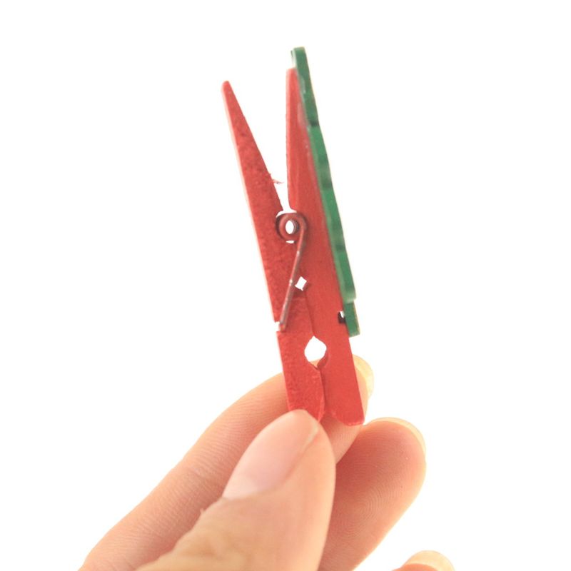 Christmas series wooden clip cute cartoon Christmas tree postcard clip Christmas decoration clip 10 PCs/bag_voghion.com