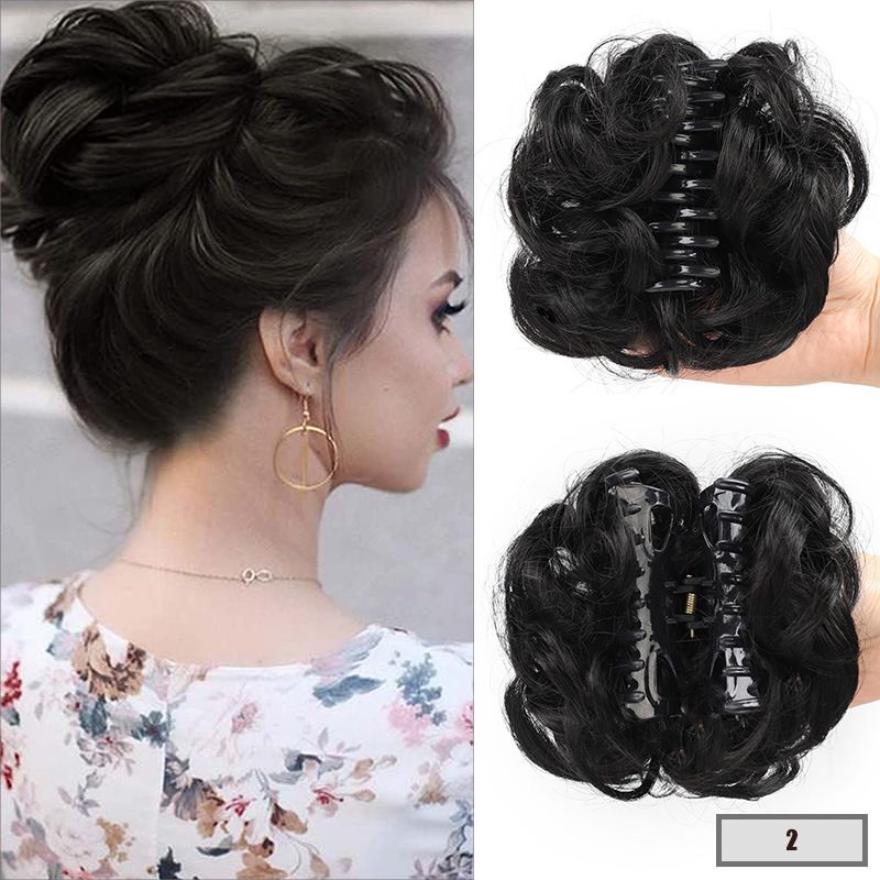 Extension per capelli e parrucche Parrucca anello copricapo clip chignon bocciolo di fiore testa palla 15cm45g chignon anello capelli spettinati_voghion.com