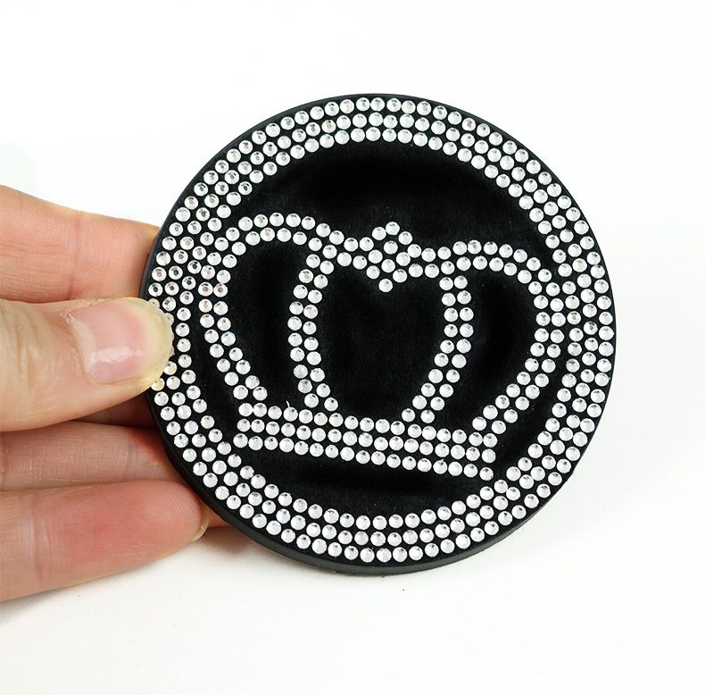 Xiao Deng Xiao Deng Cross Border Diamond Inlayed Coaster met diamanten, antislip automat, auto-interieurdecoratie, opbergvak_voghion.com