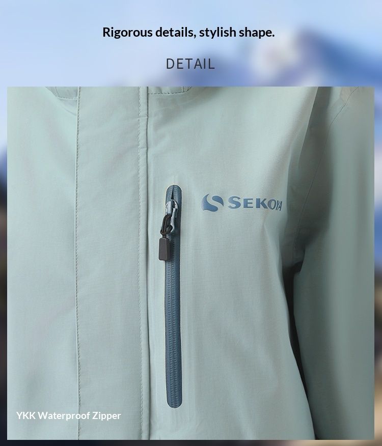 Pulse Sekoya Outdoor-Jacke für Damen und Herren, Starkregenschutz, mikroporös, winddicht, wasserdicht, ideal für Reisen, Camping und Wandern_voghion.com