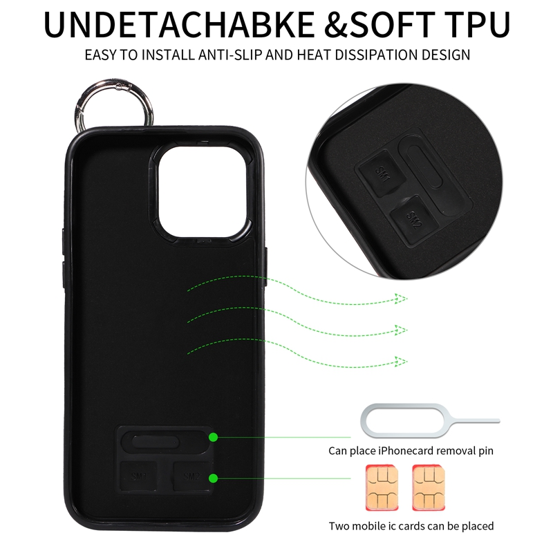 Portafoglio magnetico anti goccia anello di sollevamento custodia in pelle per iPhone 15 14 Max 13 Mini 12 Pro 11 SE 2020 X XS XR_voghion.com