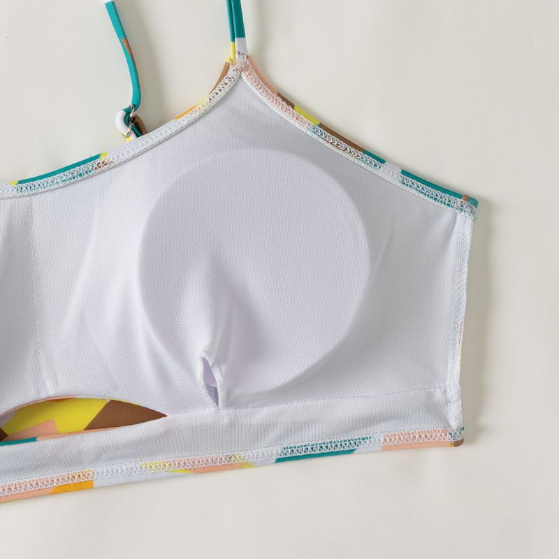 Women's Clothing High End Multi Color Printing Fashion Three Piece Bikini BIKINI Sexy Women's Swimsuit_voghion.com