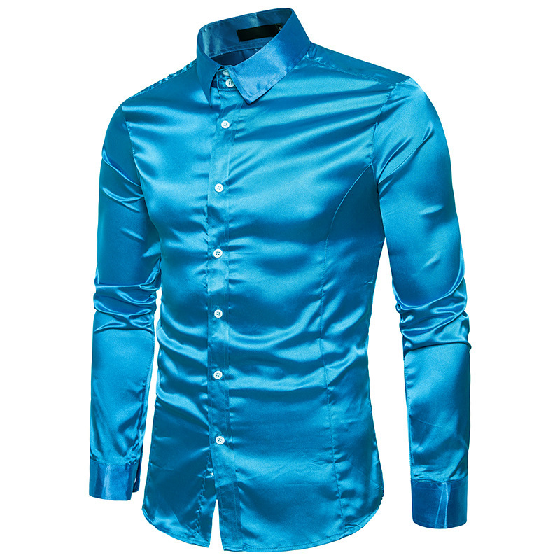 Chemise à manches longues pour hommes, nouvelle collection automne 2024, taille européenne, décontractée, mode, visage brillant_voghion.com