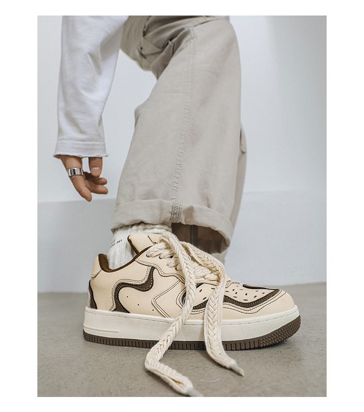 KAFFI LATTE Fréijoer nei Moud Koppel Skateschong Männer Sport Casual Schong trendy Männer- a Fraeschong_voghion.com