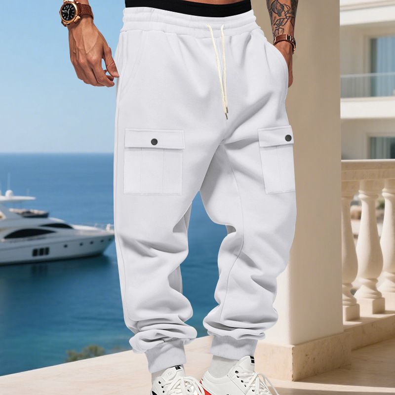 Schwere Cargohose mit Fleecefutter für Herren – Winter-Workwear-Stil, entspannte Passform, Multi-Taschen-Design, Ganzjahreskomfort (S-XXXL)_voghion.com