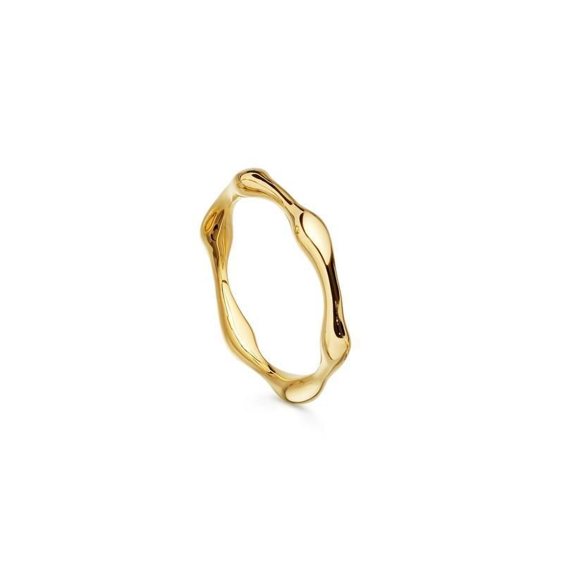 Gold Minimalist French Style Light New Geometric Irregular Stacking Decorative Ring Accessories_voghion.com