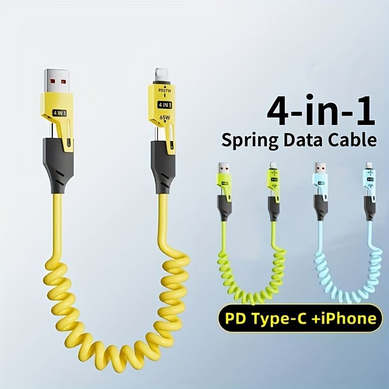 65 W daugiafunkcinis keturi viename pirmos linijos tinka iPhone, iPad, Samsung, Xiaomi, Huawei, OPPO ir kitų mobiliųjų telefonų įkrovimui_voghion.com