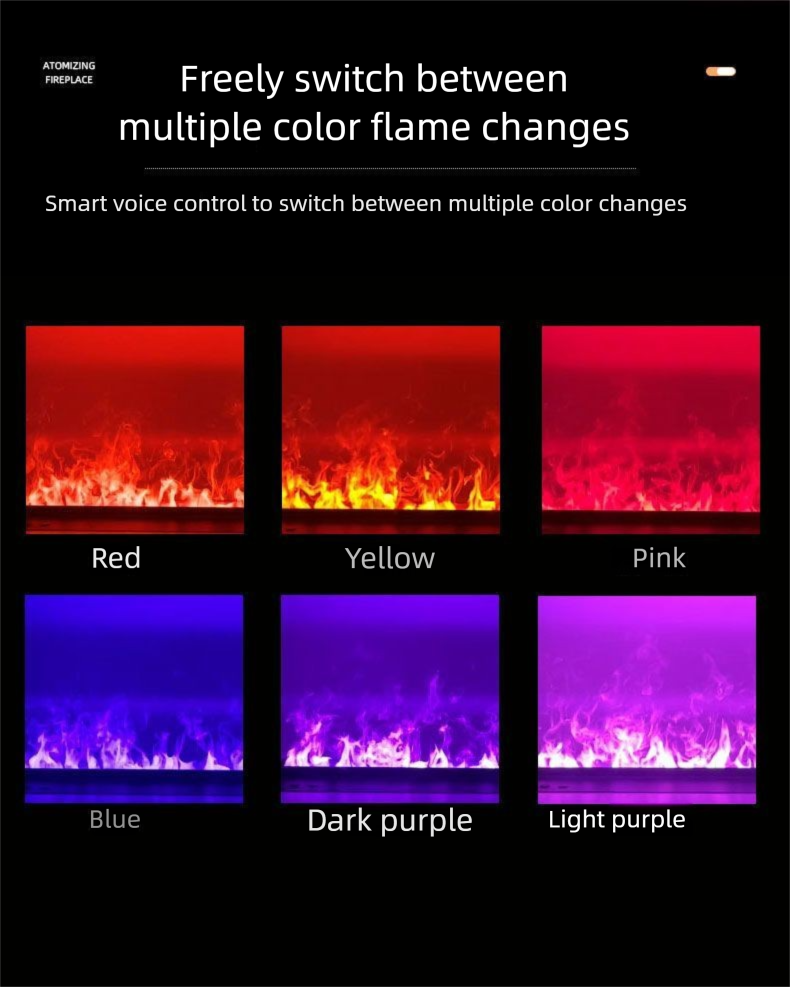 Home 3D Atomized European Style Embedded Electronic Fireplace Simulated Flame Internet Celebrity TV Decorative Cabinet_voghion.com