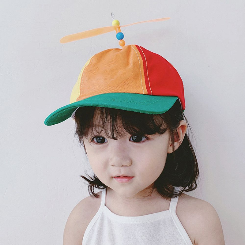 Bambus Dragoy Regenbogen-Sonnenkappe, lustige Abenteuer-Papa-Mütze, Snapback-Mütze, Hubschrauber-Propeller-Design für Kinder, Jungen, Mädchen, Erwachsene_voghion.com