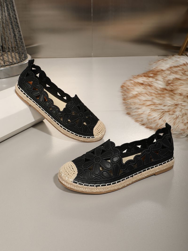 Naiste kingad kevad- ja suvised vaba aja veetmise stiilis ümmargused kalamehejalatsid Kerged lamedad õledest naiste õõnsad trendid_voghion.com