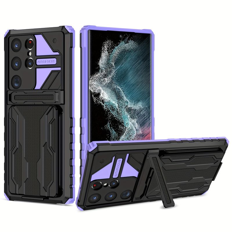 Layer Samsung Galaxy Wallet Case - Fashion Flip Cover with Card Holder & Pouch - Perfect Fit for A53 5G/ A52 5G & S23, S22, S21, S20 Ultra, Plus_voghion.com