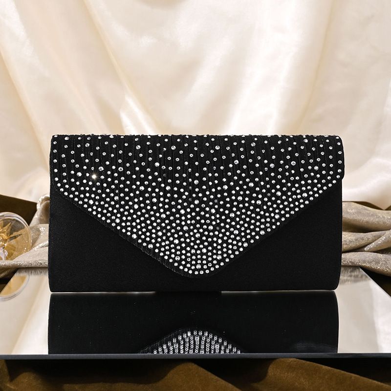 Neue Strasssteine, Clutch mit Kette, Partykleid-Abendtasche, quadratische Damentasche_voghion.com