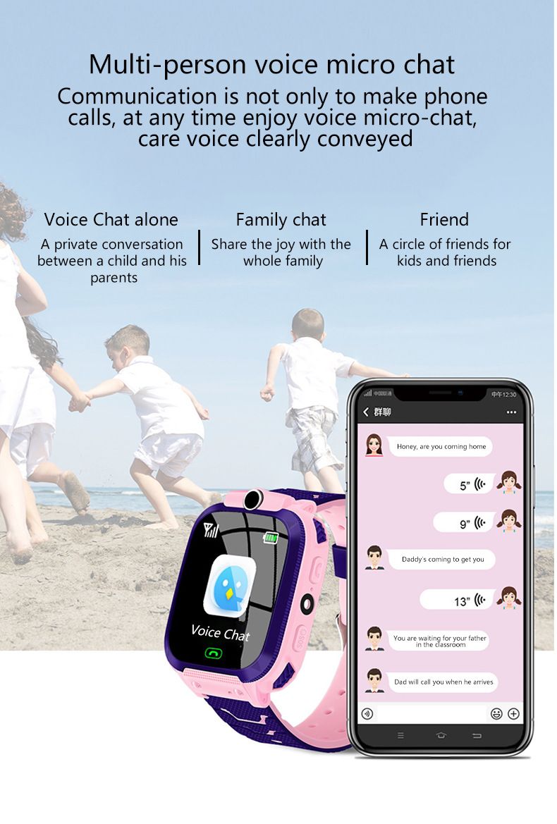 Kids Smart GPS Tracker Watch With Magnetic Charging, Multi-Language Support, Waterproof & Side SIM Slot - 2G/4G Network Compatible_voghion.com