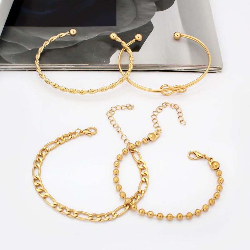 Ins Niche Fashion Simple Hand Jewelry For Women Multi Layer Stacking Adjustable Bracelet Set BR1880_voghion.com