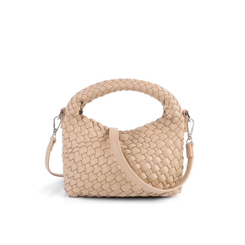 Umhängetasche Neue Tasche Hochwertige Version Handgefertigte Einfarbig Gewebte Lunchbox Handtasche Senior Sense Umhängetasche Für Frauen_voghion.com