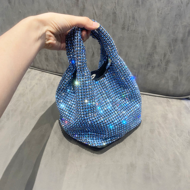 Sac à main d'embrayage en cristal brillant seau sac à bandoulière strass sacs à main et sacs à main de luxe Designer pochette de soirée sac à main_voghion.com