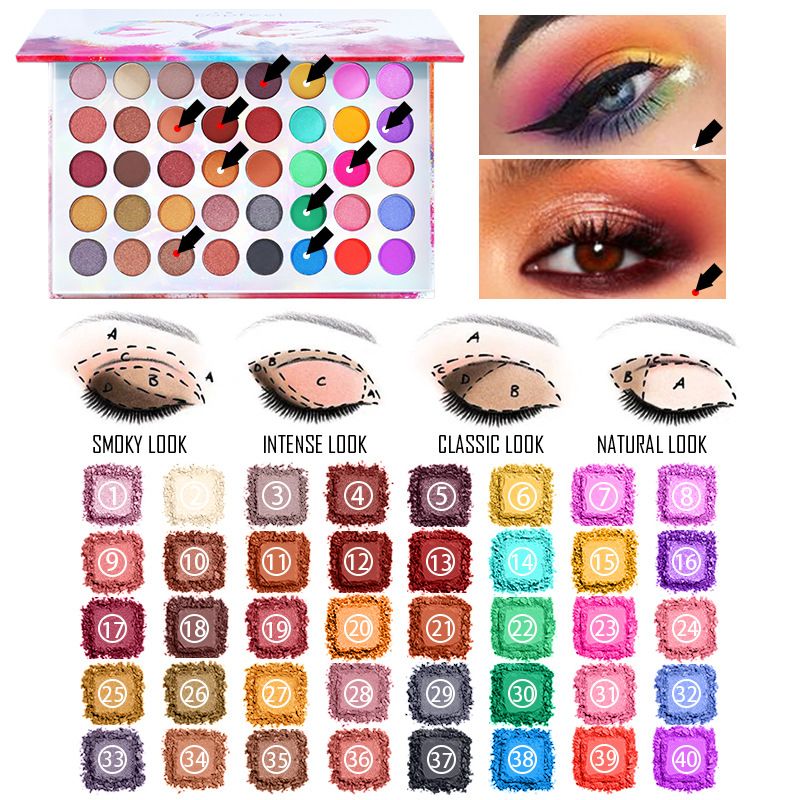 Make-up-Sets POPFEEL Lidschatten Lipgloss Rouge Foundation Lipgloss Lippenstift Make-up-Box Komplettset Kombination KIT014_voghion.com