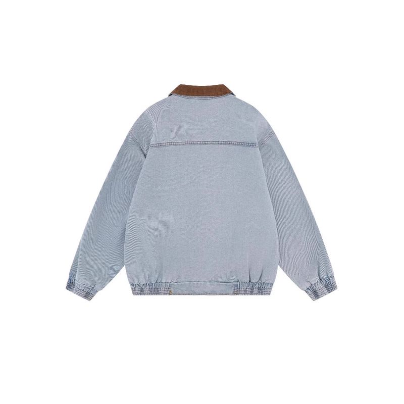 Actorwet2025 Frühling Neue Denimjacke für Herren und Damen der American Street Trendy Brand mit Farbblockkragen_voghion.com