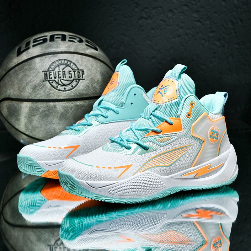 Outdoor cement basketball shoes sports actual combat shoes high top big children youth sports shoes basketball_voghion.com