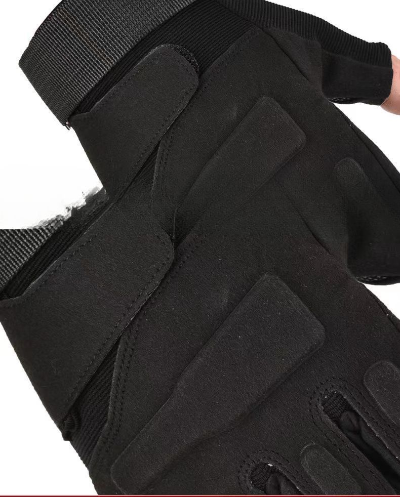 Guantes tácticos de montañismo para hombre, antideslizantes, resistentes al desgaste, de combate Blackhawk, de medio dedo completo, para defensa personal._voghion.com