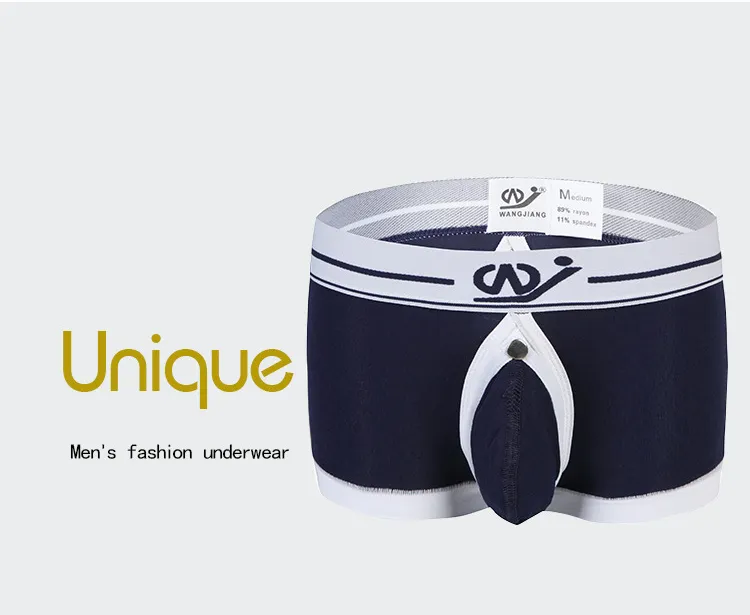 Briefs Panties Jiang Modal Boxer Shorts Men Sexy Open Back Underwear Male Remove Separate Pouches Bag Mens Un_voghion.com