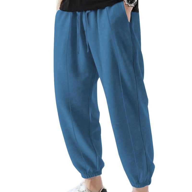 2024 Neue einfarbige Plus-Größen-beiläufige Sommer-Trendy-Loose-Jogginghose für Männer_voghion.com