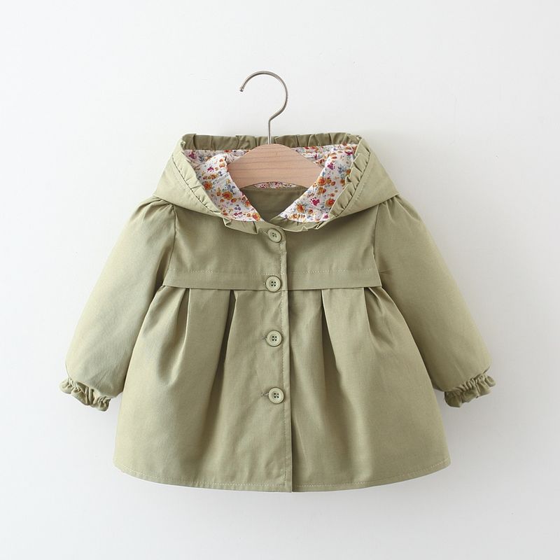 Giacca da bambina Giacca autunnale in cotone a maniche lunghe con cappuccio Giacca da 0-3 anni per bambina_voghion.com
