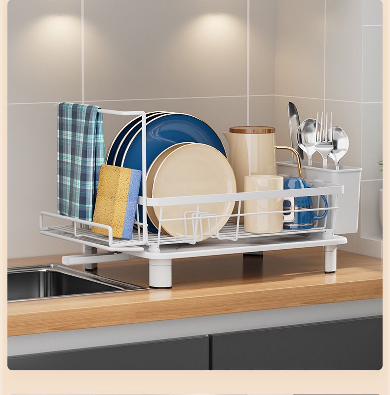 Dish Rack Multi-functional Dish Storage Box Table Top Dish Rack Sponge Rack Kitchen Storage Rack_voghion.com