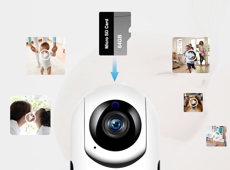 Ycc365 Plus 1080P Cloud HD IP WiFi Auto Tracking Baby Monitor Night Vision Security Home Surveillance Camera_voghion.com