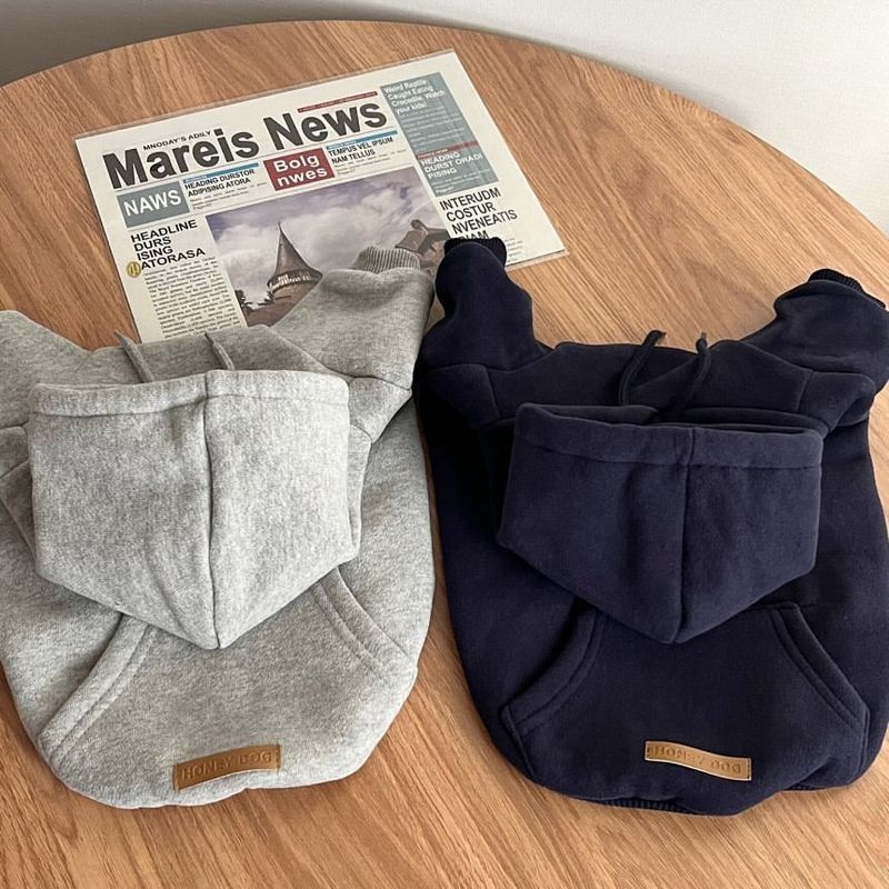 Autumn Winter Hooded Versatile Fleece Sweatshirt Teddy Pomeranian Bichon Schnauzer Pet Cat Small Dog Clothes_voghion.com