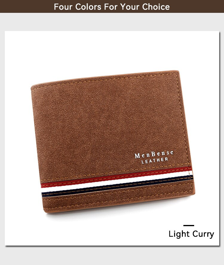 New Fashion Short Wallet Personalized Coin Purse Screen Printing Wallet Frosted Clutch Bag Money Clip For Men_voghion.com