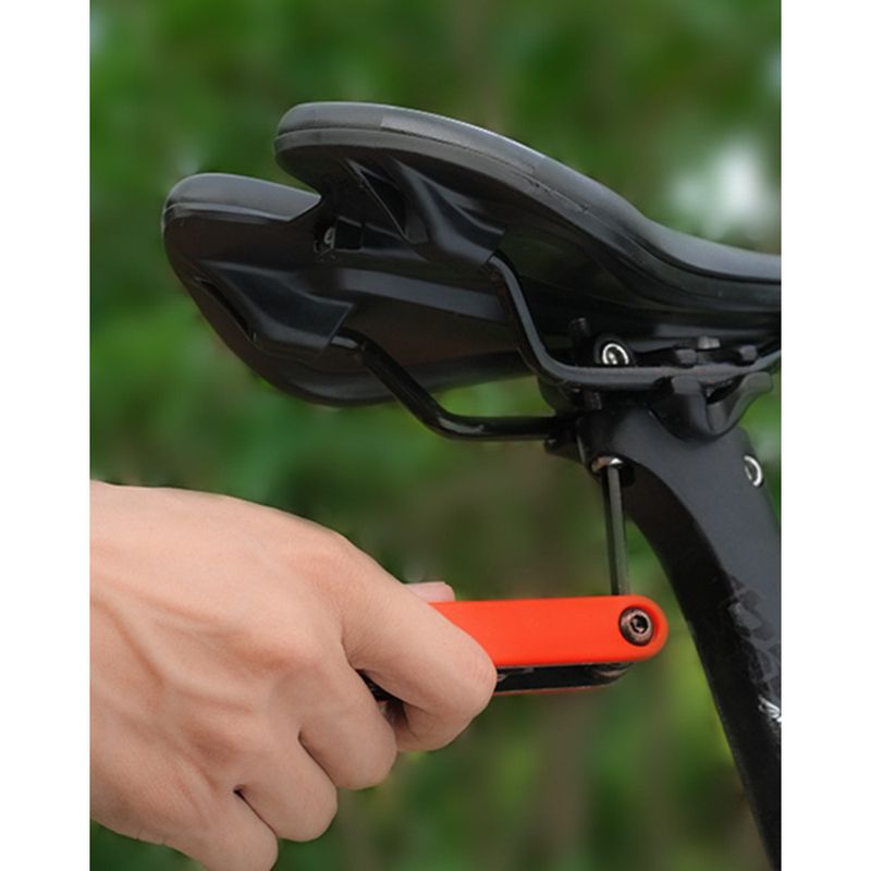 Strumento di riparazione portatile per bici da strada esagonale pieghevole multifunzionale 8 in 1, combinazione di montagna_voghion.com