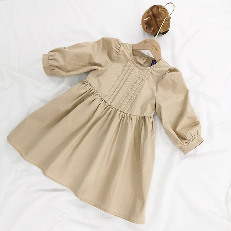 Ins Herbst Neue Eltern-Kind-Rock Japanischen und Koreanischen Stil Modische Nette Blase Langarm Damen Kleidung Kleid_voghion.com