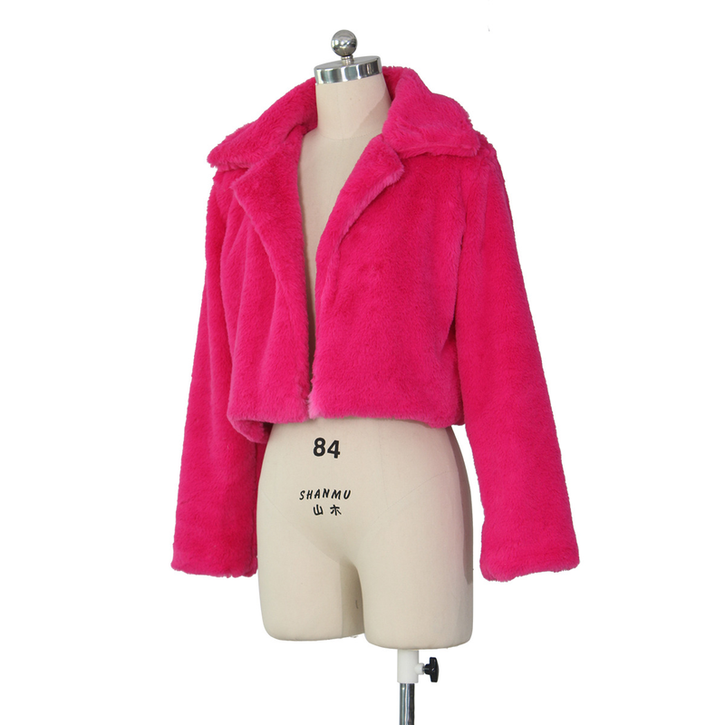 L'abbigliamento femminile desidera Dunhuang vendita calda autunno e inverno cardigan in pelliccia sintetica sciolto giacca corta cappotto soffice_voghion.com