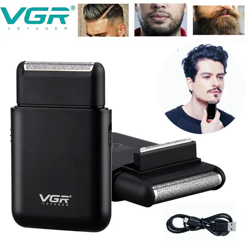 Men's Electric Shaver Cordless Foil Beard Razor Trimmer Travel Rechargeable UK_voghion.com
