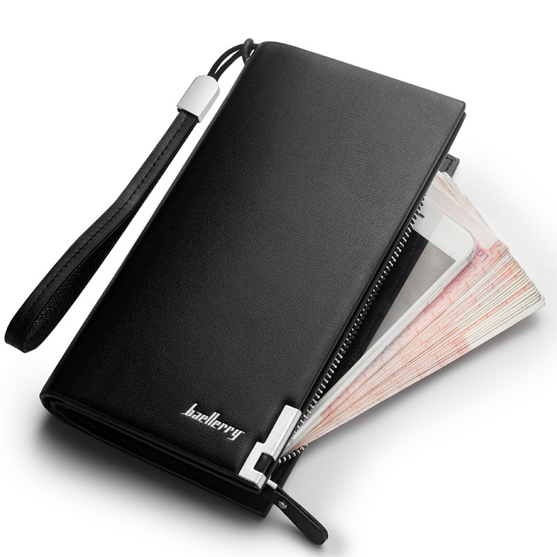 Baellerry Long Wallet Multi-Functional Zipper Clutch Bag Men's Handbag_voghion.com