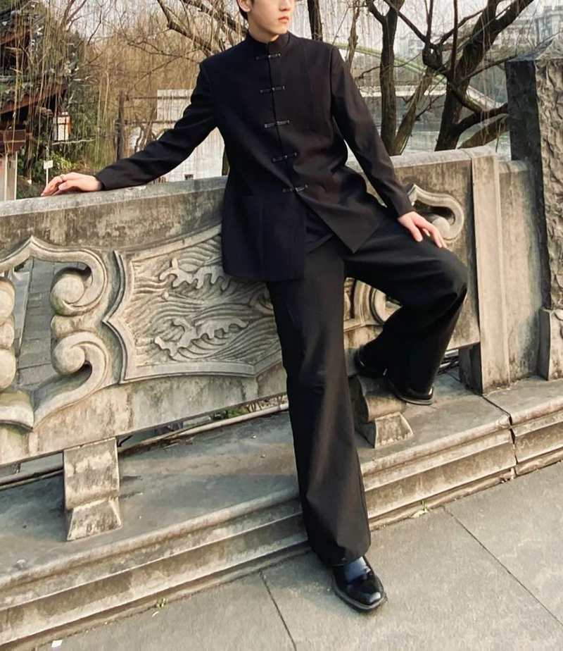 MERCURY New buckle Zhongshan with high-end feeling, ruffian and handsome standing collar jacket, men's casual loose fitting_voghion.com