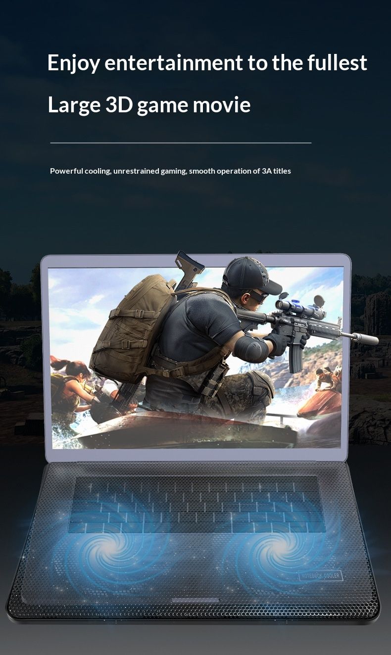 NeoGear NeoGear Cooler 14 pollici 15 pollici Potente base di raffreddamento silenziosa per laptop Disponibile_voghion.com