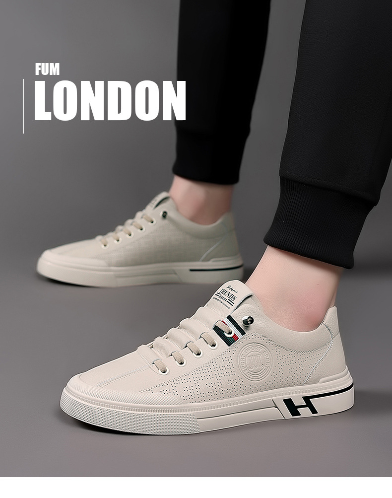 Herren Sneaker Sommer 2023 Neue geprägte atmungsaktive Sport-Casual-Net-Schuhe, Jugendtrend, vielseitige weiße Herrenschuhe_voghion.com