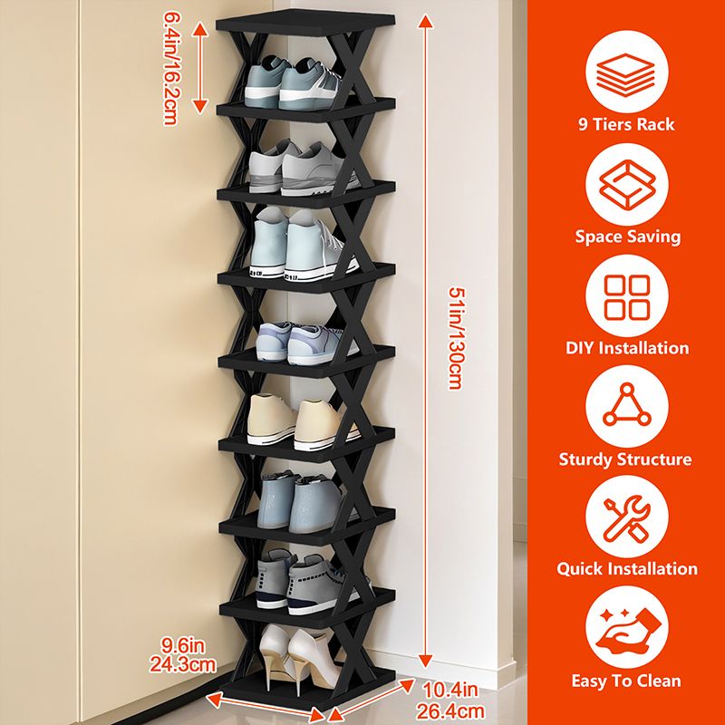 Lagerorganisator Abnehmbare Schuhregale Sparen Familienhaushaltsregal Mehrschichtiges einfaches Schuhregal Farbschrank_voghion.com