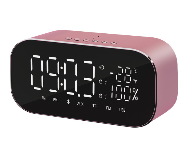 Haut-parleur d'affichage de réveil Yayunsha S2 à petite échelle, haut-parleur de chevet de bureau créatif sans fil Bluetooth basse_voghion.com