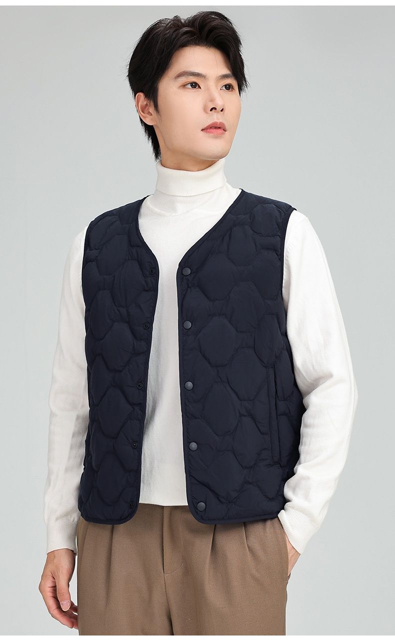 Pulse 2025 Automne Hiver Nouvelle collection de sous-vêtements pour hommes - Gilet léger en duvet de canard, chaud et polyvalent, en vente en gros_voghion.com